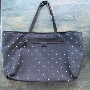 Kate Spade Elegant Black Polka Dot Tote Bag